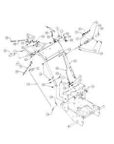 Handle Assembly Diagram and Parts List for G1236 55AC5GMR250-WAM Cub Cadet Lawn Mower